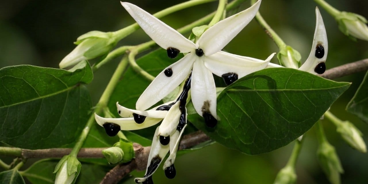 Bu çiçeğin nektarı zift gibi kara akıyor
