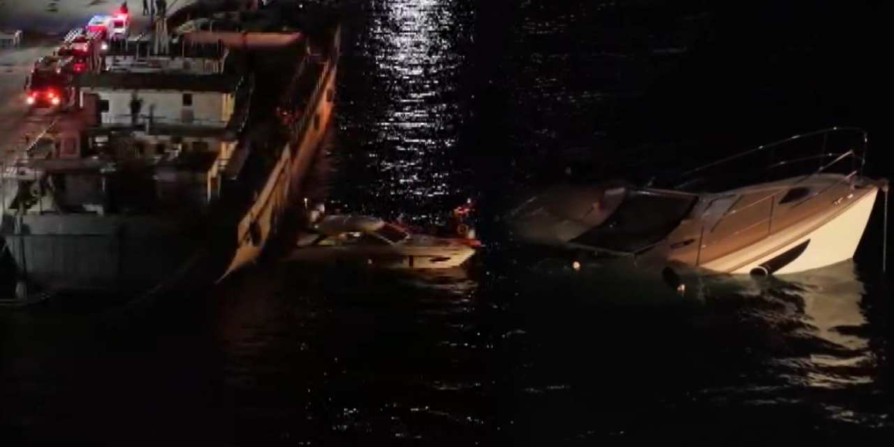 Üsküdar’da korkutan kaza! Tekne gemiye çarptı