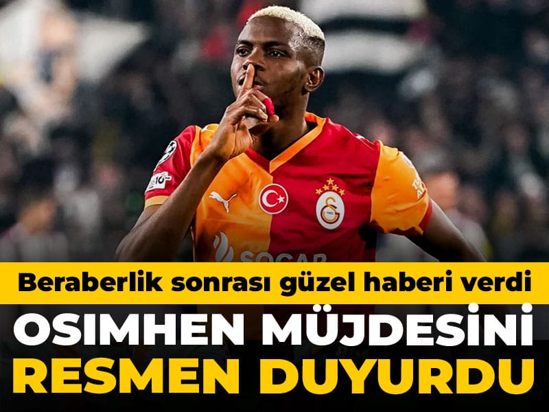 Galatasaray'da beraberlik sonrası Osimhen müjdesi resmen açıklandı