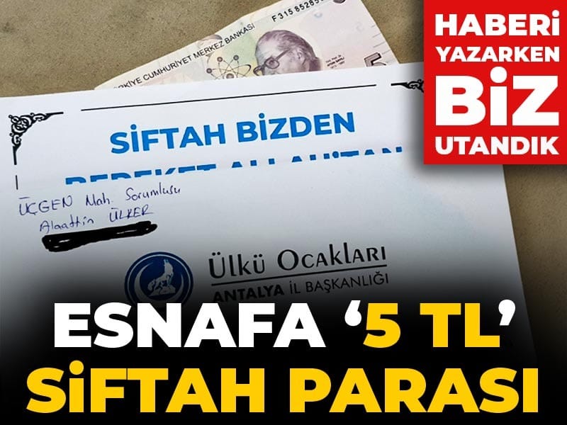 Esnafa ‘5 TL’ siftah parası