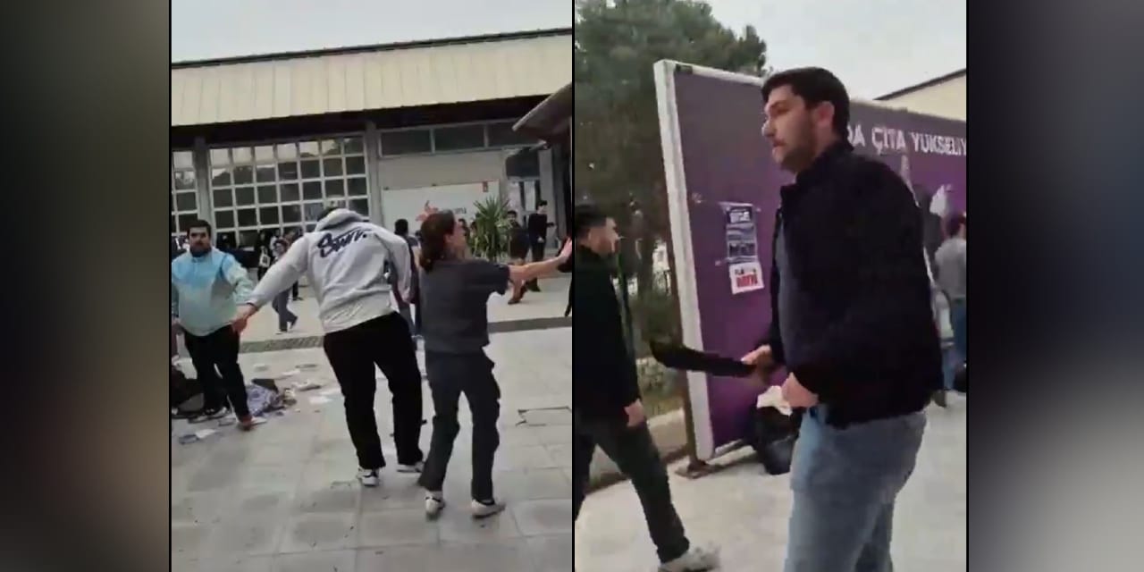 Bildiri dağıtan üniversitelilere palalı saldırı!