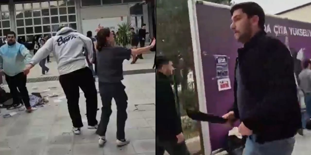 Bildiri dağıtan üniversitelilere palalı saldırı!