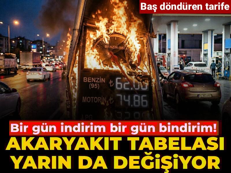 Baş döndüren tarife: Bir gün indirim bir gün bindirim! Akaryakıt tabelası yarın da değişiyor