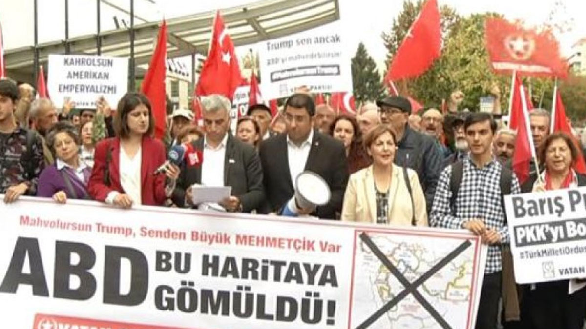 Vatan Partisi'den protesto: Titre Trump, Türk ordusu geliyor