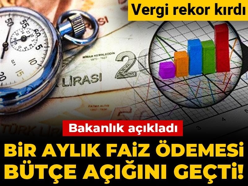 Bakanlık açıkladı: Bir aylık faiz ödemesi bütçe açığını geçti! Vergi rekor kırdı