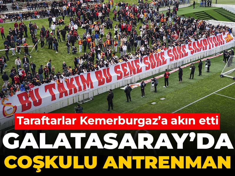 Galatasaray'da coşkulu antrenman: Taraftarlar Kemerburgaz'a akın etti