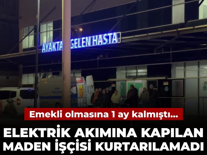 Emekliliğine 1 ay kalan madenci elektrik akımına kapılarak yaşamını yitirdi