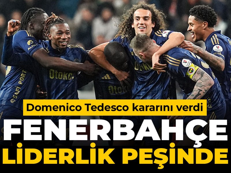 Fenerbahçe liderlik için sahaya çıkıyor: Tedesco kararını verdi