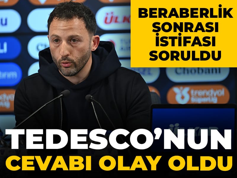 Beraberlik sonrası ilk iş Tedesco'ya istifası soruldu: Cevabı olay oldu