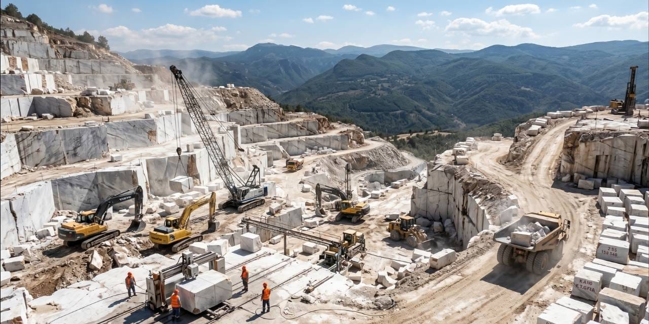 Mermer ocağında loderden düşen işçi hayatını kaybetti