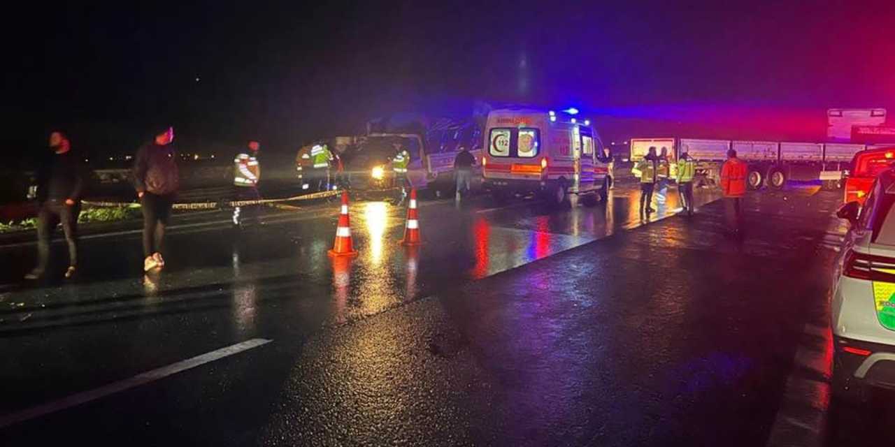 Gece yarısı feci kaza! 1 ölü 1 yaralı