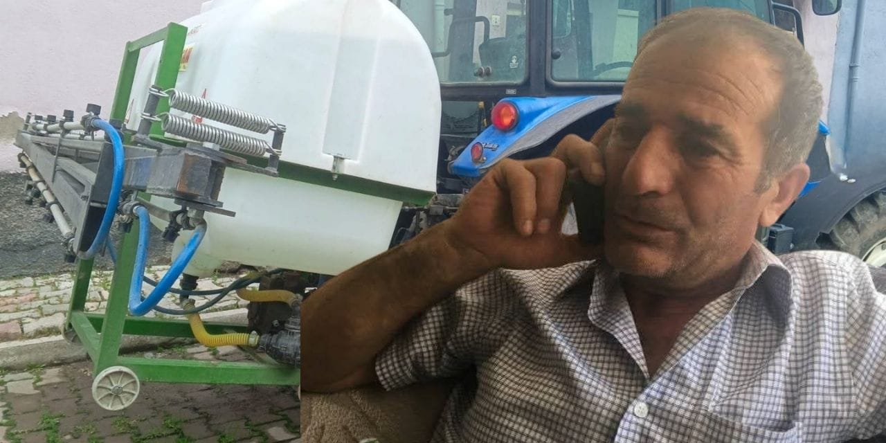 İlaçlama makinesine sıkışan çiftçi hayatını kaybetti
