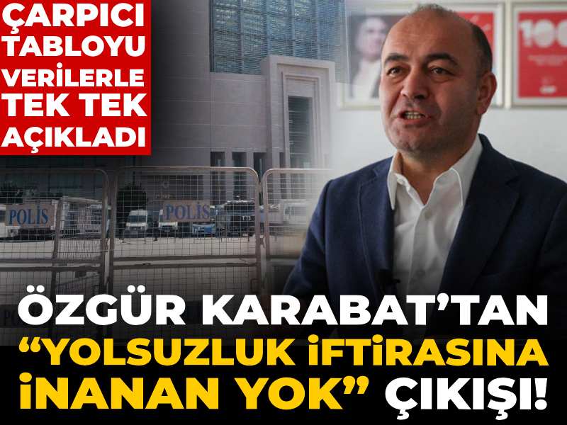 Özgür Karabat’tan “Yolsuzluk iftirasına inanan yok” çıkışı! Çarpıcı tabloyu verilerle tek tek açıkladı