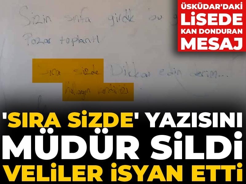 Veli toplantısında kan donduran not! Tahtaya "Sıra sizde" yazdılar!