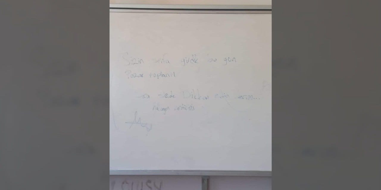 Veli toplantısında kan donduran not! Tahtaya "Sıra sizde" yazdılar!