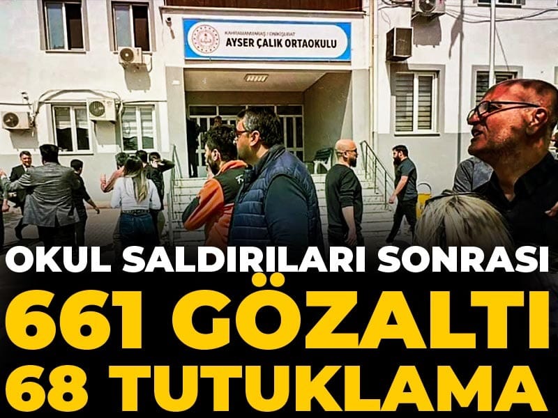 Son dakika | Okul saldırıları sonrası 661 gözaltı, 68 tutuklama