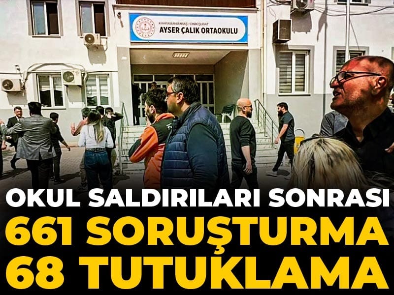 Son dakika | Okul saldırıları sonrası 661 soruşturma, 68 tutuklama