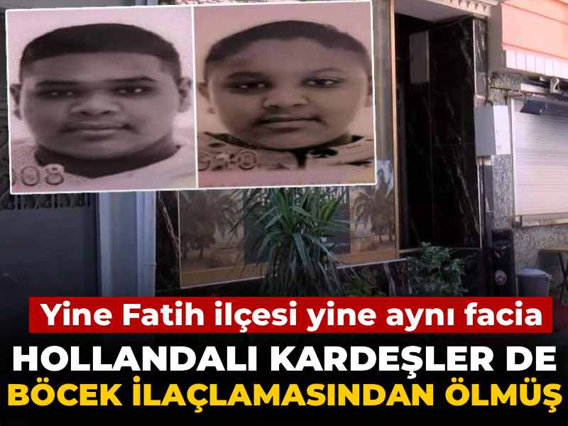 Hollandalı kardeşler de böcek ilaçlamasından ölmüş! Yine Fatih ilçesi yine aynı facia