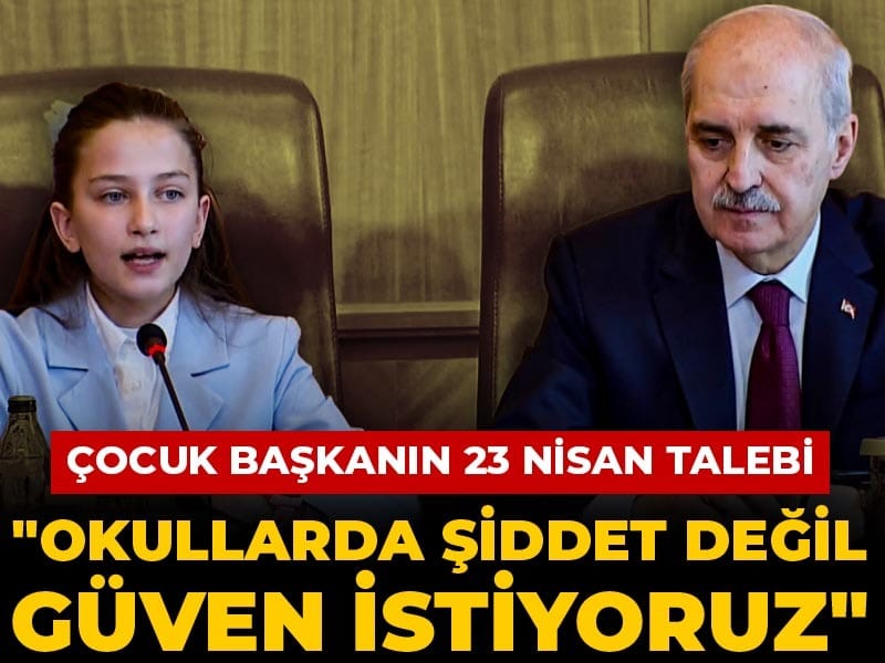 Meclis Başkanlığı koltuğuna oturan çocuğun ilk talebi: Okullarda şiddet değil güven istiyoruz