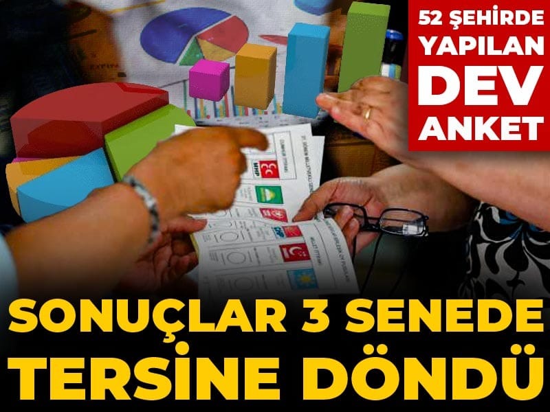 52 şehirde yapılan dev anket: Sonuçlar 3 senede tersine döndü