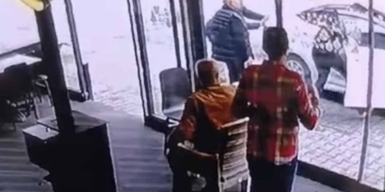 Saniyelerle yarış: El freni çekilmeyen aracı böyle durdurdu