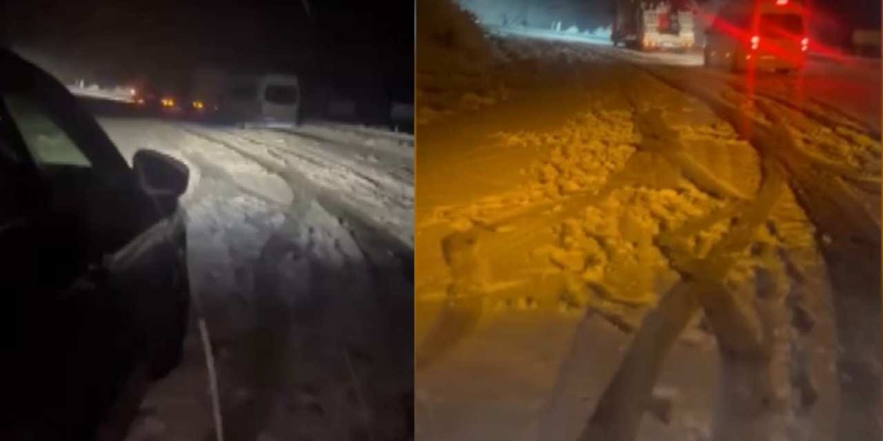 Erzurum'da nisan ayında kar esareti