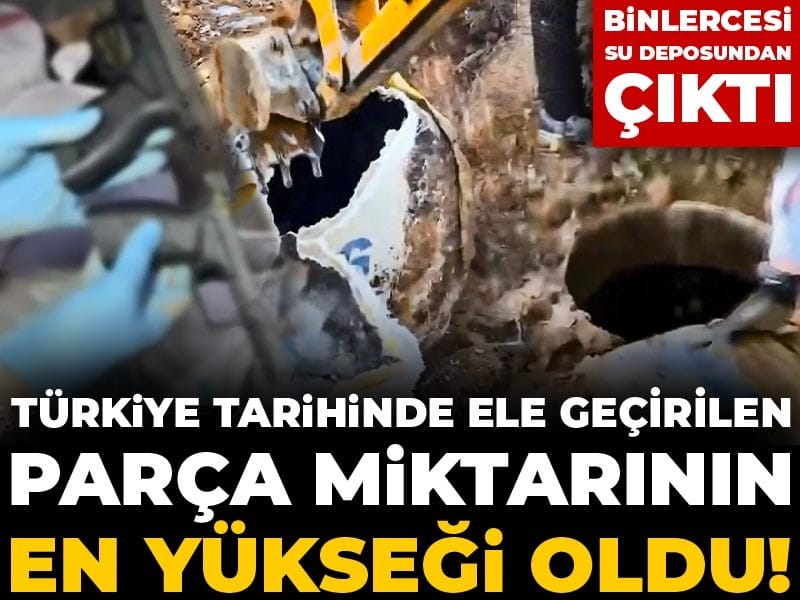 Türkiye tarihinde ele geçirilen parça miktarının en yükseği oldu! Binlercesi su deposundan çıktı
