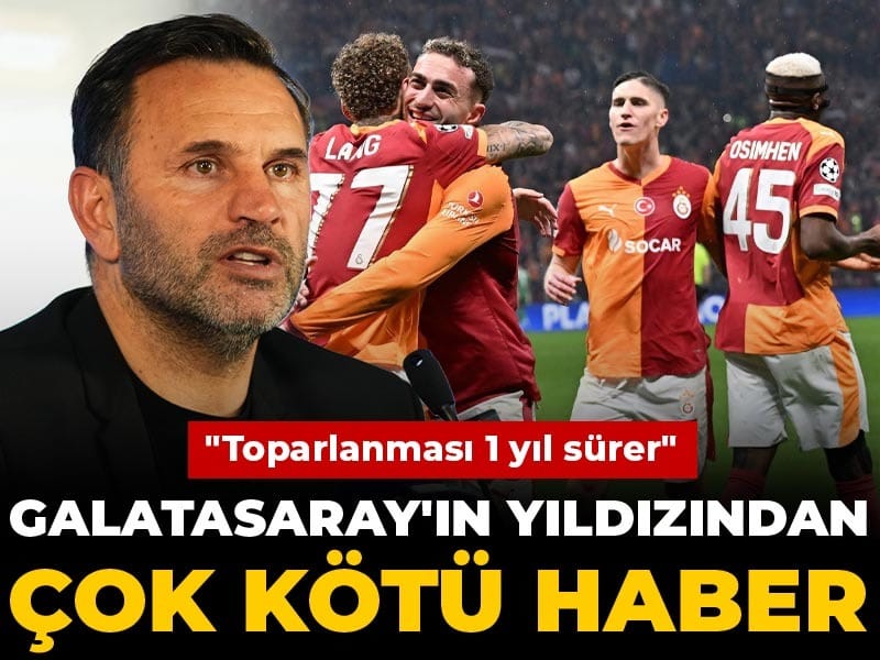Galatasaray'ın yıldızından çok kötü haber: 1 yıl sürer