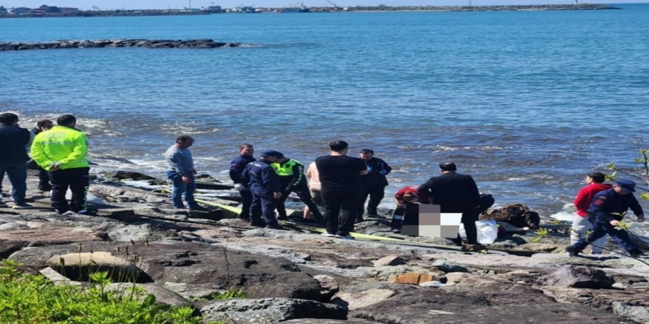 Rize sahilinde kayalıklar arasında erkek cesedi bulundu!