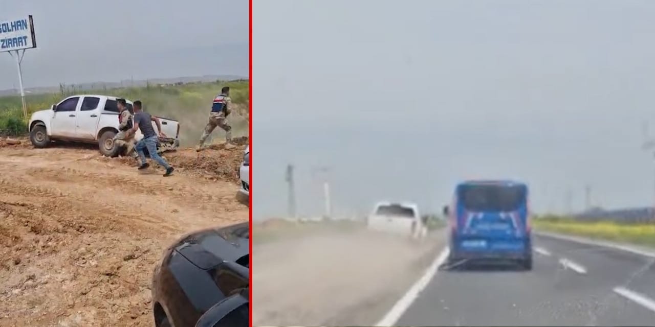 Film sahnelerini aratmayan kovalamaca kamerada: İnsan kaçakçıları 10 kilometrelik takipte yakalandı