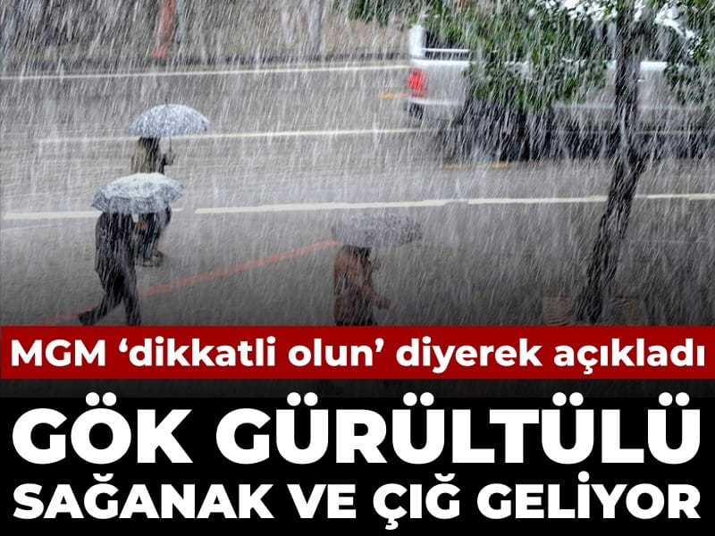 Meteoroloji 'dikkatli olun' diyerek uyardı: Gök gürültülü sağanak ve çığ geliyor