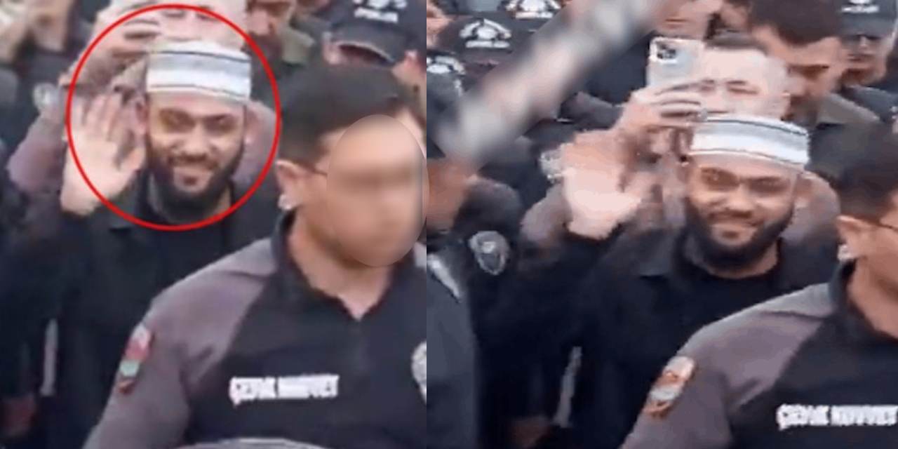 'Kabe'de Hacılar' ilahisiyle ünlenen Celal Karatüre'ye polis koruması! Çevik kuvvet eşliğinde halkı selamladı
