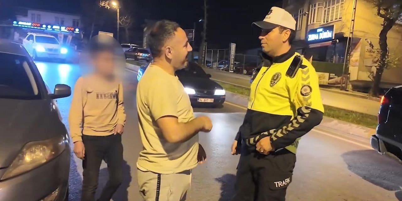 13 yaşındaki çocuk direksiyon başında yakalandı