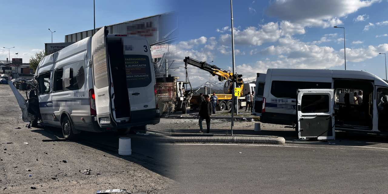 İşçi servisiyle kamyon birbirine girdi: 8 yaralı