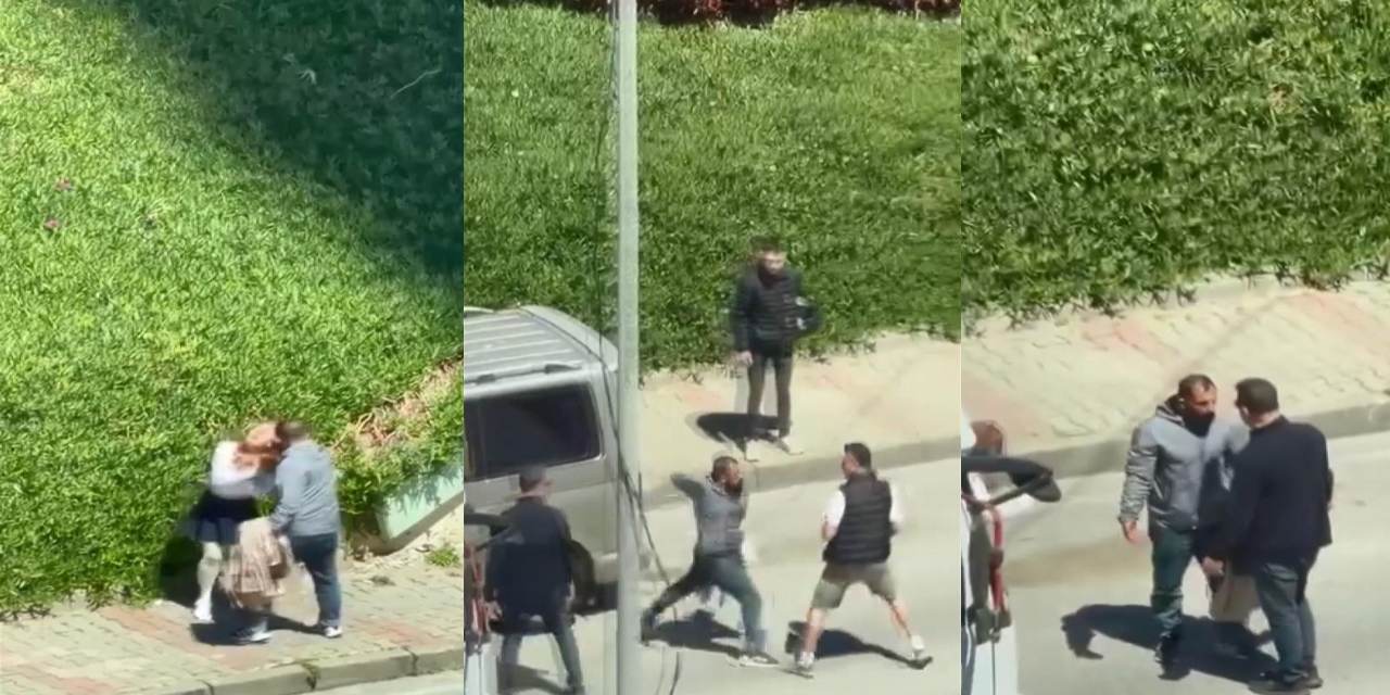 Maltepe’de tartıştığı kadını sokak ortasında dövdü! Engel olmak isteyenlerle tek tek kavga etti!