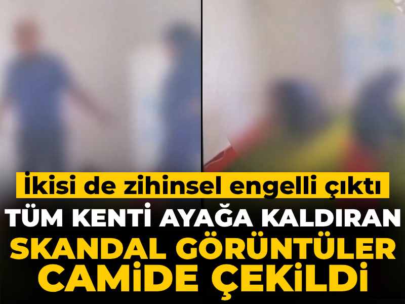 Tüm kenti ayağa kaldıran skandal görüntüler! İkisi de zihinsel engelli çıktı