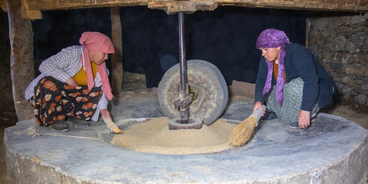 Atalardan miras kalan asırlık değirmen tüm  Türkiye'ye un gönderiyor