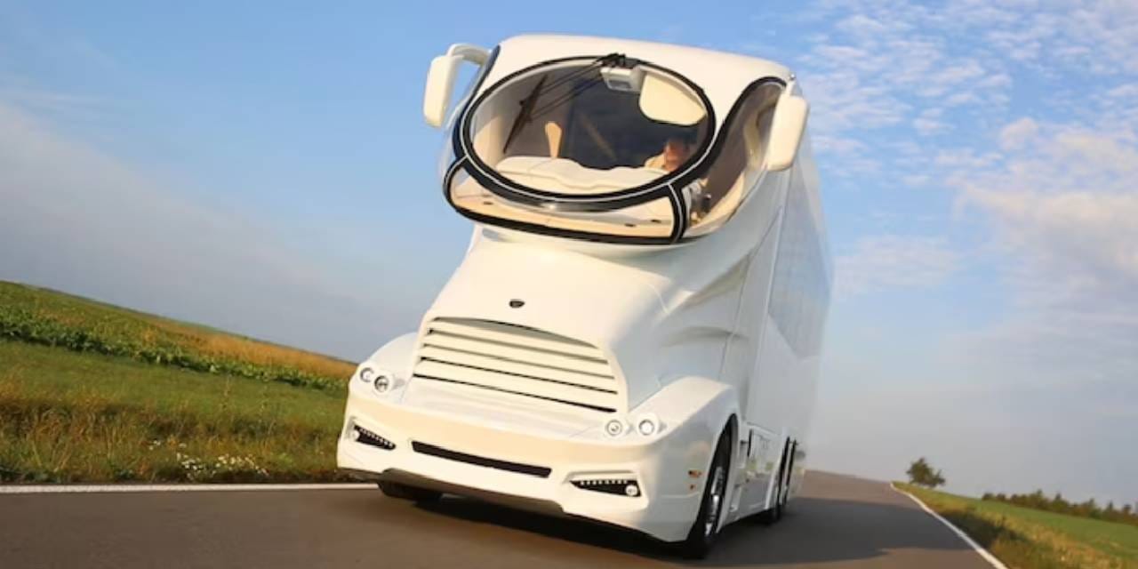 Bir karavandan fazlası! Fiyatı dudak uçuklatan tekerlekli malikanenin terası eviniz kadar!