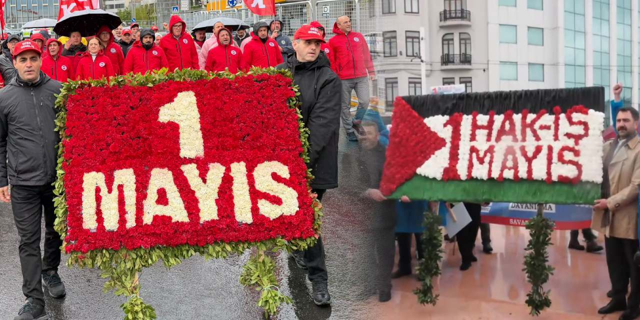 Sendikalardan Taksim’de 1 Mayıs çelengi