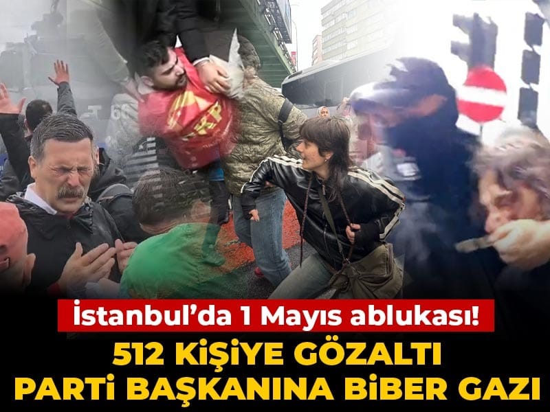 Son dakika | 1 Mayıs'ta çok sayıda gözaltı ve sert müdahale! TİP Lideri Erkan Baş'a da biber gazı sıkıldı