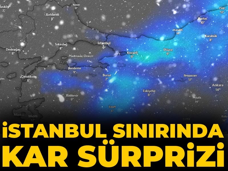 İstanbul sınırında kar sürprizi