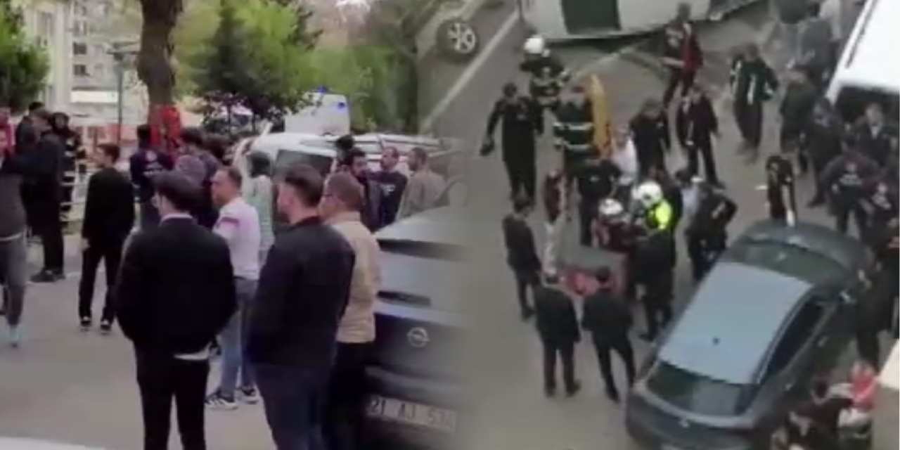 Siirt'te otomobil refüje çarpıp takla attı: 3 yaralı