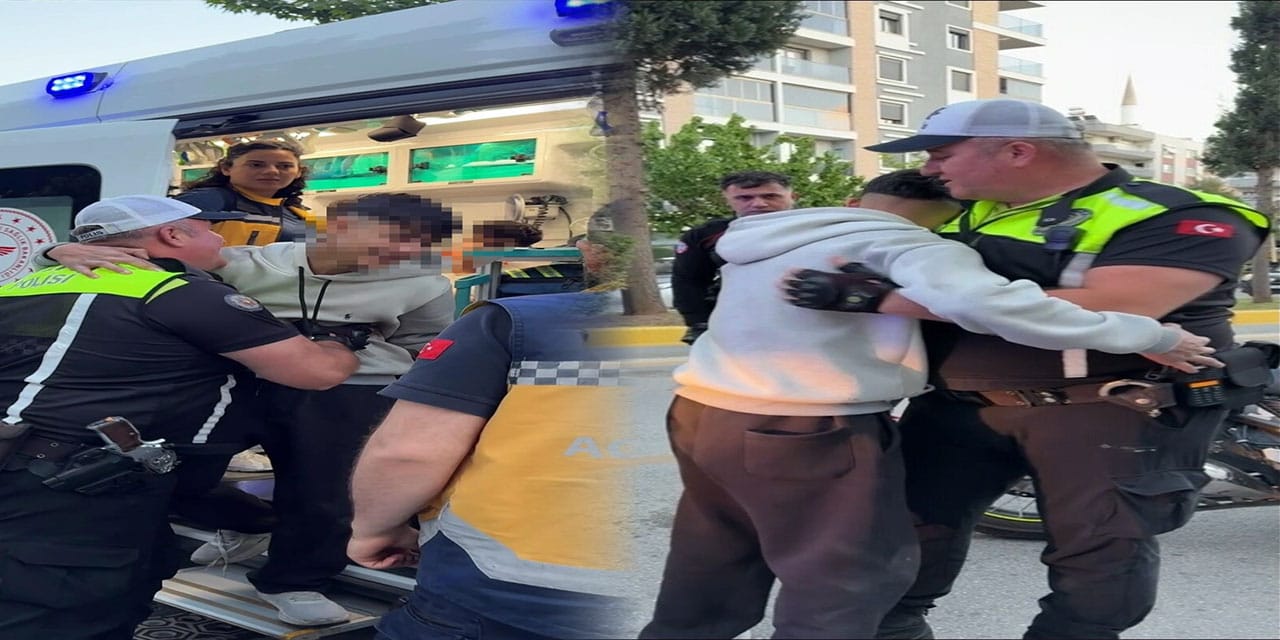 Polisten önce kaçtı sonra sarılıp ağladı: Ehliyetsiz motosikletli dehşet saçtı
