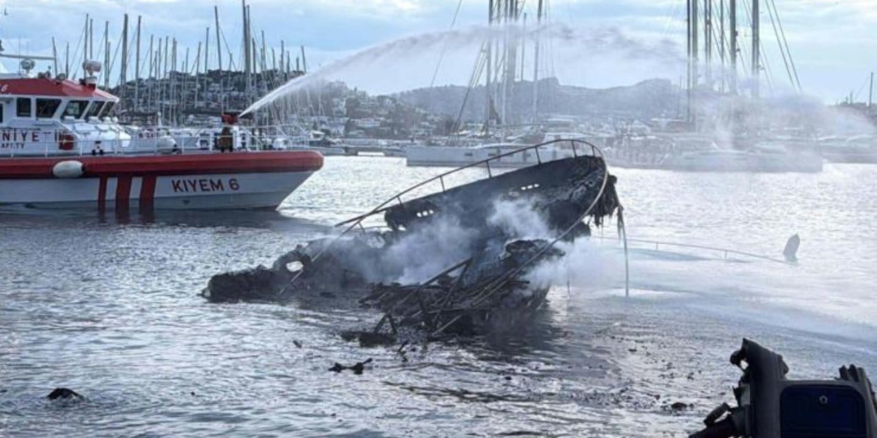 7 motoryat batmıştı: Bodrum'daki o marinada enkazlar kaldırıldı