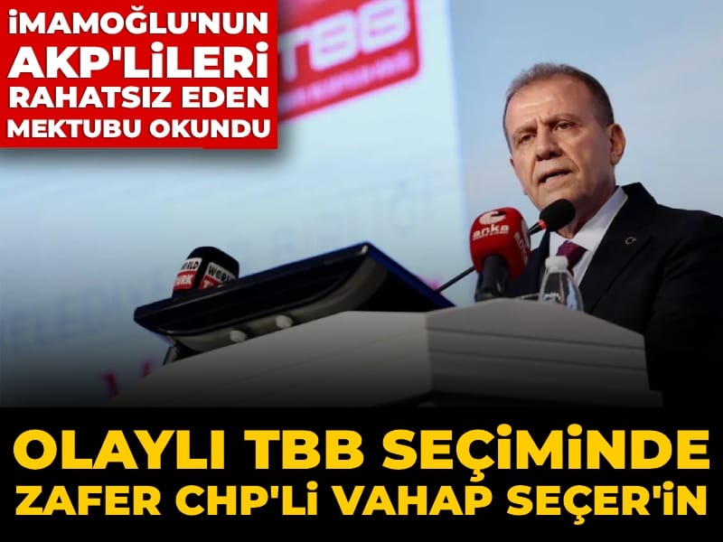 Son Dakika | Olaylı TBB seçimlerini CHP'li Vahap Seçer Kazandı: AKP'lileri rahatsız eden mektup okundu
