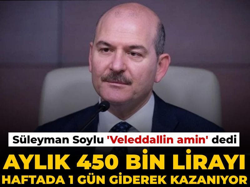 Süleyman Soylu aylık 450 bin lirayı haftada 1 gün meclise giderek kazanıyor