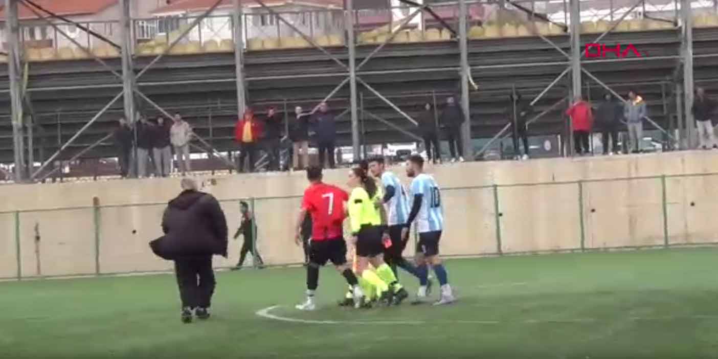 Edirne'de ortalık karıştı: Hakemi saha ortasında yumrukladılar