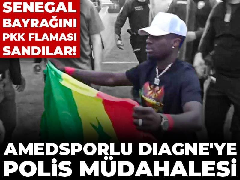 Amedsporlu Diagne'ye polis müdahalesi: Senegal bayrağını PKK flaması sandılar!
