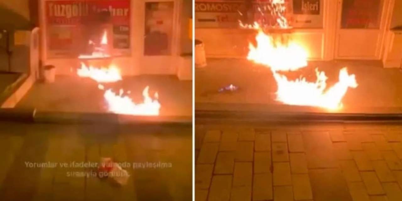 'Kamu görevlileriyle birlikte yolsuzluk yapıyorlar' diyerek gazeteyi ateşe verdi! Canlı yayınlayıp Erdoğan'a seslendi