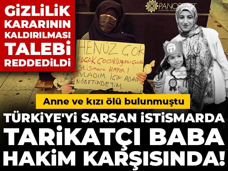 Türkiye'yi sarsan istismarda tarikatçı baba hakim karşısında! Anne ve kızı ölü bulunmuştu